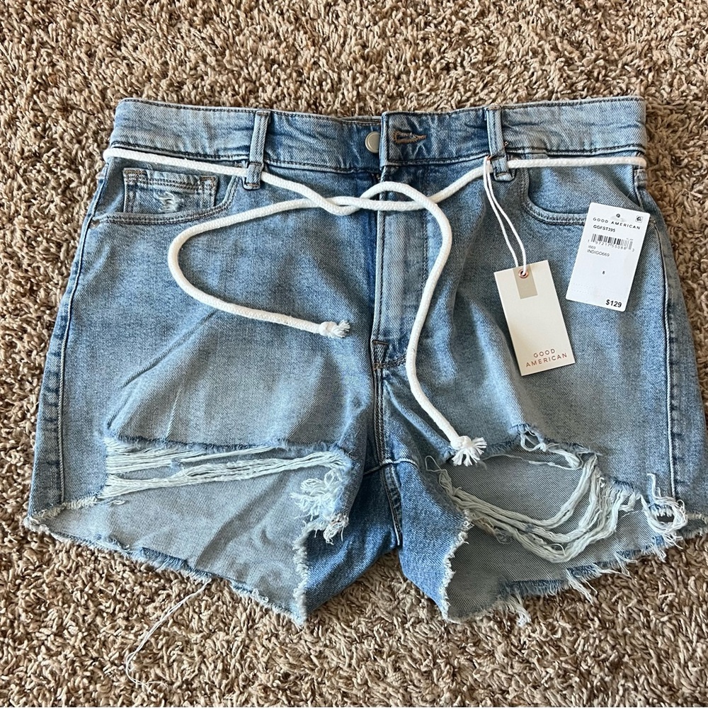 Good American Blue Denim Shorts